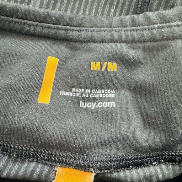 Lucy Activewear Gray Ruched Side Cropped Pants Women’s Size M - Picture 6 of 7